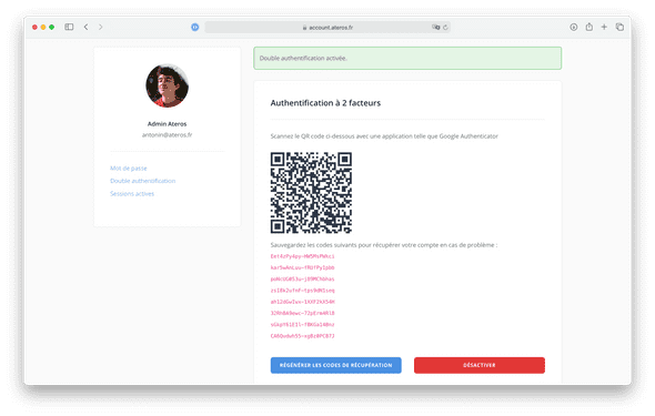 Double authentification